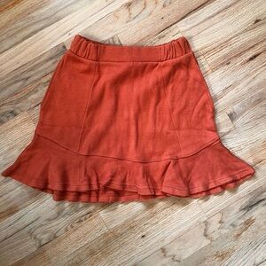 Free People Terracotta Mini Skirt